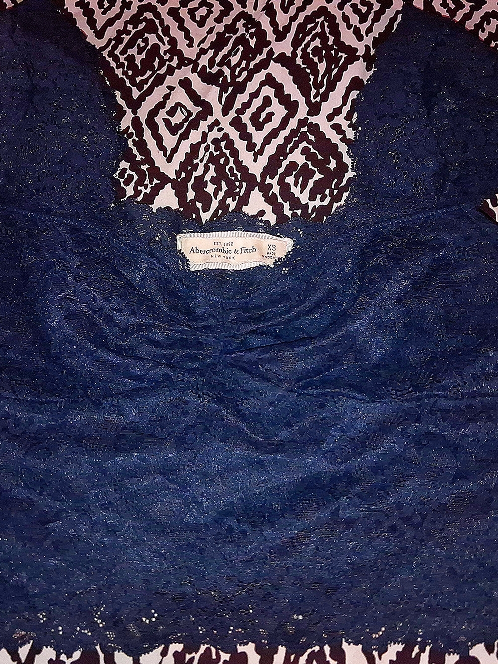 Abercrombie & Fitch Navy Blue Lace Camisole